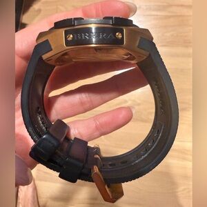 Men's Black and Gold Watch